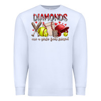 White diamonds are a girls best friends Premium Sweatshirt - RacoonDesign