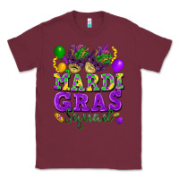 Burgundy mardi gras squad Classic Tee - FaDigitalArtStudio