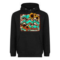 Black aquarius turquoise cowhide Heavyweight Hoodie - RanaPortraitStore