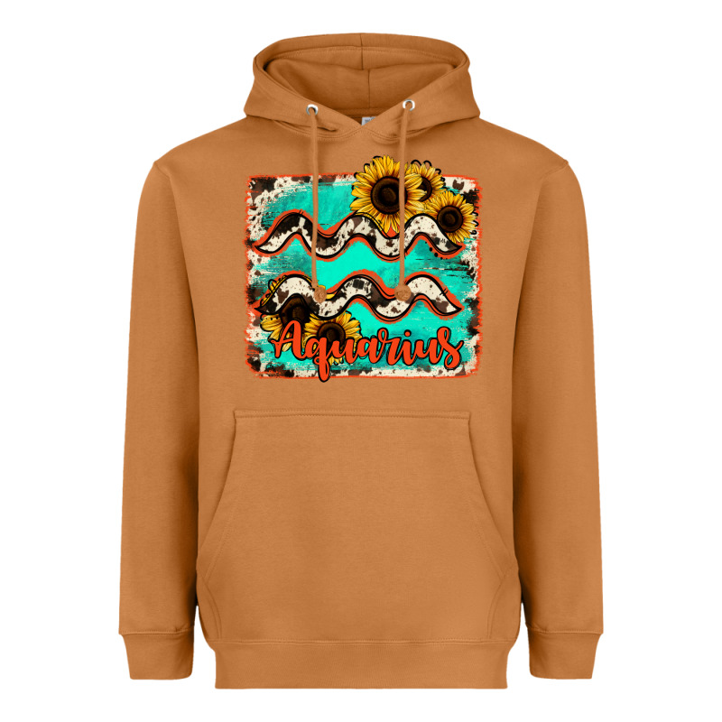 Aquarius Turquoise Cowhide Heavyweight Hoodie by RanaPortraitStore | Teevron