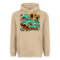 Mushroom aquarius turquoise cowhide Heavyweight Hoodie - RanaPortraitStore