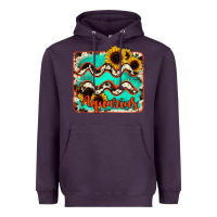 Plum aquarius turquoise cowhide Heavyweight Hoodie - RanaPortraitStore
