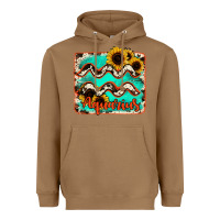 Toasted Coconut aquarius turquoise cowhide Heavyweight Hoodie - RanaPortraitStore