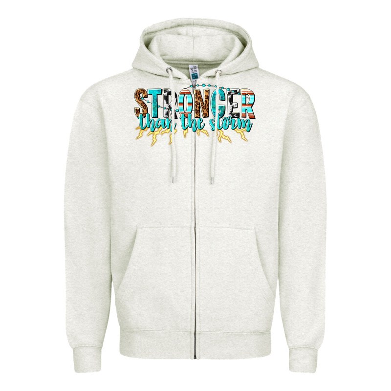 Stronger Than The Storm Zipper Hoodie by texasbilliewilder | Teevron