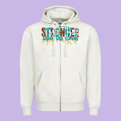 Stronger Than The Storm Zipper Hoodie Designed By Texasbilliewilder