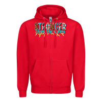Red stronger than the storm Zipper Hoodie - texasbilliewilder