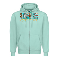 Seafoam stronger than the storm Zipper Hoodie - texasbilliewilder