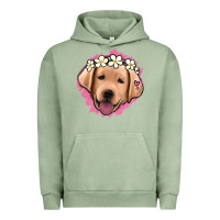 Pigment Oil Green jack russel floral kopyası Urban Hoodie - Jasminsmagicworld