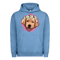 Pigment Pebble Blue jack russel floral kopyası Urban Hoodie - Jasminsmagicworld