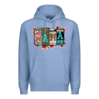 Colony Blue license letters floral mama Premium Hoodie - Jasminsmagicworld