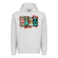 Dove Grey license letters floral mama Premium Hoodie - Jasminsmagicworld