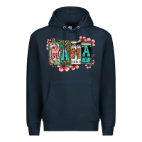 Navy license letters floral mama Premium Hoodie - Jasminsmagicworld