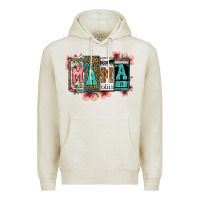 Oatmeal Heather license letters floral mama Premium Hoodie - Jasminsmagicworld