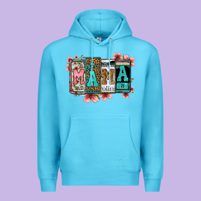 License Letters Floral Mama Premium Hoodie Designed By Jasminsmagicworld