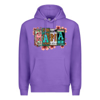 Purple license letters floral mama Premium Hoodie - Jasminsmagicworld