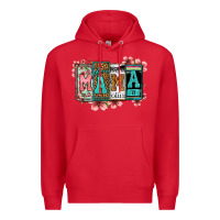 Red license letters floral mama Premium Hoodie - Jasminsmagicworld