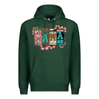 Sports Green license letters floral mama Premium Hoodie - Jasminsmagicworld