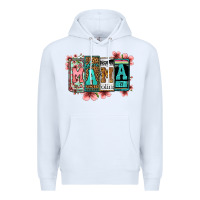White license letters floral mama Premium Hoodie - Jasminsmagicworld