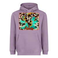 Lavender aries turquoise cowhide Heavyweight Hoodie - RanaPortraitStore