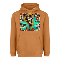 Meerkat aries turquoise cowhide Heavyweight Hoodie - RanaPortraitStore