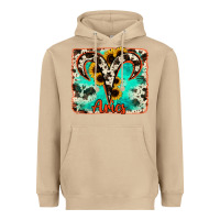 Mushroom aries turquoise cowhide Heavyweight Hoodie - RanaPortraitStore
