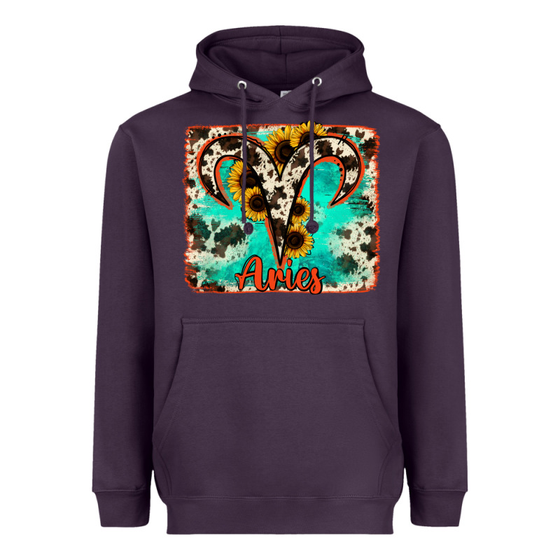 Aries Turquoise Cowhide Heavyweight Hoodie by RanaPortraitStore | Teevron