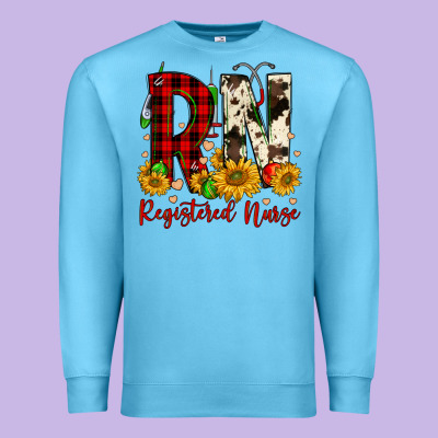 Christmas Rn Registered Nurse Premium Sweatshirt Designed By Fadigitalartstudio