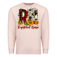 Pale Pink christmas rn registered nurse Premium Sweatshirt - FaDigitalArtStudio