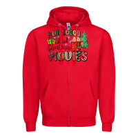 Red hot cocoa and christmas movies Zipper Hoodie - Zillion Design Studio