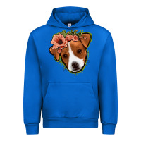Cobalt jack russel floral Urban Hoodie - Jasminsmagicworld