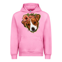 Fuchsia Pink jack russel floral Urban Hoodie - Jasminsmagicworld