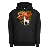 Pigment Black jack russel floral Urban Hoodie - Jasminsmagicworld