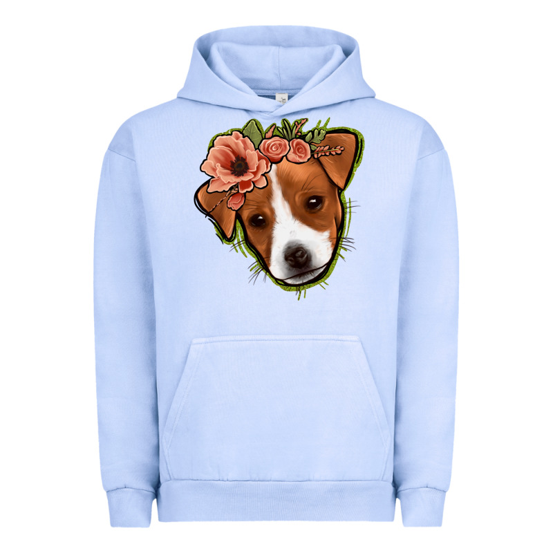 Jack Russel Floral Urban Hoodie by Jasminsmagicworld | Teevron