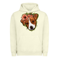 Pigment Pistachio jack russel floral Urban Hoodie - Jasminsmagicworld