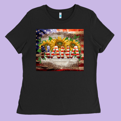 Patriotic Nana Ladies Tee Designed By Barkaloodesign