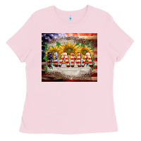 Bubblegum Pink patriotic nana Ladies Tee - BarkalooDesign