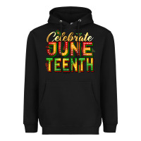 Black Celebrate juneteenth Heavyweight Hoodie - Zillion Design Studio