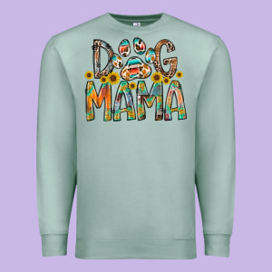 Dog Mama Premium Sweatshirt Designed By Racoondesign