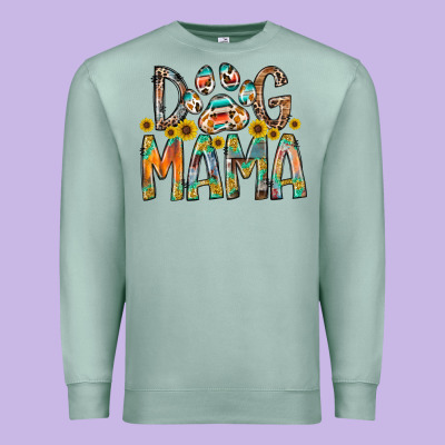 Dog Mama Premium Sweatshirt Designed By Racoondesign