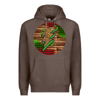 Coffee leopard lightning bolt Christmas Premium Hoodie - Jasminsmagicworld