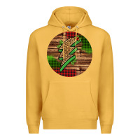 Mustard leopard lightning bolt Christmas Premium Hoodie - Jasminsmagicworld