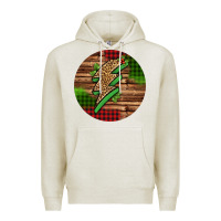 Oatmeal Heather leopard lightning bolt Christmas Premium Hoodie - Jasminsmagicworld