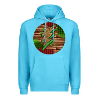Ocean Blue leopard lightning bolt Christmas Premium Hoodie - Jasminsmagicworld