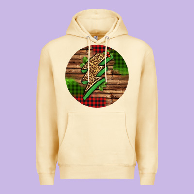 Leopard Lightning Bolt Christmas Premium Hoodie Designed By Jasminsmagicworld