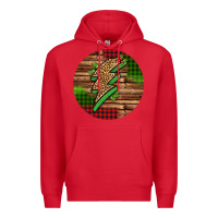 Red leopard lightning bolt Christmas Premium Hoodie - Jasminsmagicworld