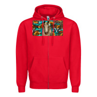 Horse With Sunflowers Aztec And Cowhide Zipper Hoodie | Teevron