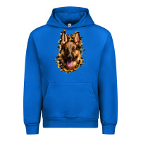 Cobalt german shepherd leopard background Urban Hoodie - Jasminsmagicworld