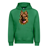Emerald german shepherd leopard background Urban Hoodie - Jasminsmagicworld