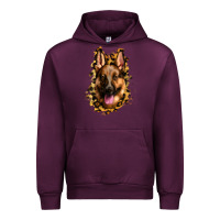 Mauve Wine german shepherd leopard background Urban Hoodie - Jasminsmagicworld
