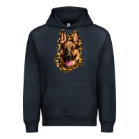 Navy german shepherd leopard background Urban Hoodie - Jasminsmagicworld